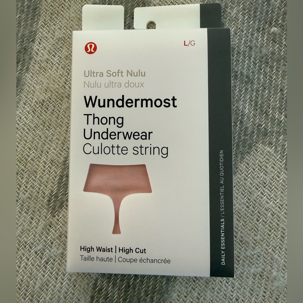 NWT Lululemon Wundermost Ultra-Soft Nulu High-Waist Thong Underwear Size Large